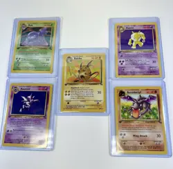 Pokemon TCG 1st Edition Fossil Vintage Non Holo Rare Lot Of 5 Muk Raichu - Image 1
