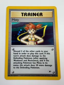Pokemon TCG Misty Gym Heroes 18/132 Holo Unlimited Holo Rare - Image 1