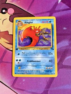 Kingler - 38/62 [Fossil] Pokemon TCG - 1st EDITION - Vintage - NM - Image 1