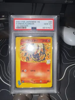 PSA 10 GEM MINT Karen's Flareon VS Japanese 089/141 1st Edition 2001 Pokemon - Image 1