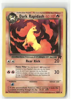 Pokemon Dark Rapidash Uncommon Team Rocket 44/82 LP - Image 1