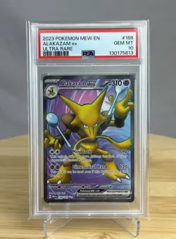 Alakazam ex 188/165 PSA 10 Ultra Rare Holo 2023 Pokemon Mew EN - Image 1