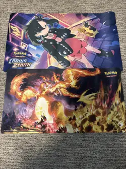 Pokemon TCG Playmat Marine Crown Zenith Mat And Gagantamx Charizard Mat - Image 1