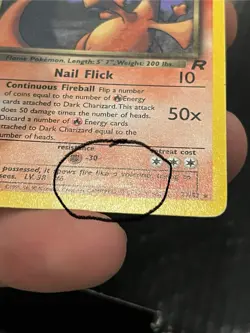 Dark Charizard 1st Edition 21/82 Non Holo - Team Rocket/Pokemon Vintage Rare MP - Image 3