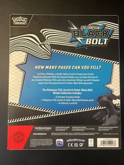 Pokemon Black Bolt Binder Collection SEALED 250001 - Image 2
