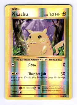 Pikachu XY - Evolutions #35 (2016) Common Reverse Holo NM Pokemon - Image 1