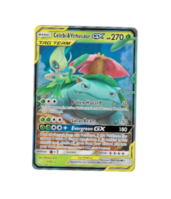 Pokemon Team Up Celebi & Venusaur GX 1/181 Ultra Rare Sun and Moon NRMT - Image 1