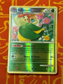 POKEMON TCG BELLOSSOM 1/90 REVERSE HOLO RARE EXCELLENT HGSS UNDAUNTED - Image 1