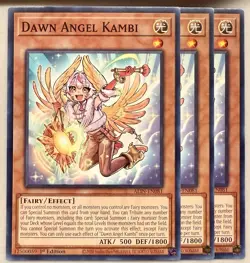 Yugioh! 3x Dawn Angel Kambi ALIN-EN081 Common 1st Ed NM - Image 1