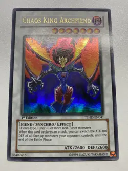 Yu-Gi-Oh! CHAOS KING ARCHFIEND Ultra Rare 1st Edition TSHD-EN041 MP - Image 1