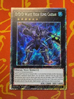 YUGIOH D/D/D WAVE HIGH KING CAESAR PLATINUM SECRET RARE NM RA04-EN290 - Image 1