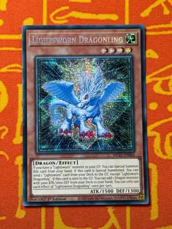 YUGIOH LIGHTSWORN DRAGONLING SECRET RARE 1ST EDITION NM MP25-EN066 - Image 1