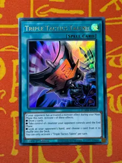 YUGIOH TRIPLE TACTICS TALENT ULTRA RARE 1ST EDITION NM BLMM-EN170 - Image 1