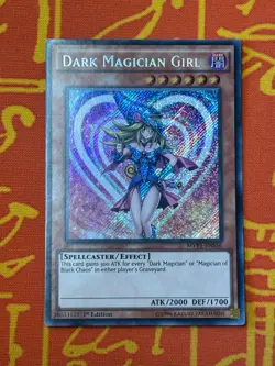 YUGIOH DARK MAGICIAN GIRL SECRET RARE LIGHT PLAY MVP1-ENS56 - Image 1