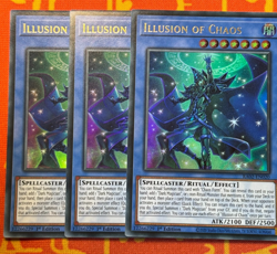 YUGIOH ILLUSION OF CHAOS ULTRA RARE NM RA02-EN020 x3 PLAYSET - Image 1