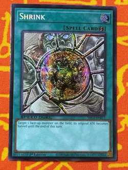 YUGIOH SHRINK SECRET RARE EXC SBC2-ENB11 SPEED DUEL US IMPORT - Image 1