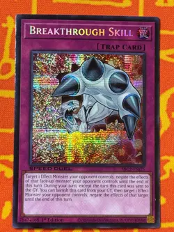 YUGIOH BREAKTHROUGH SKILL SECRET RARE EXC SBC2-ENI25 SPEED DUEL US IMPORT - Image 1