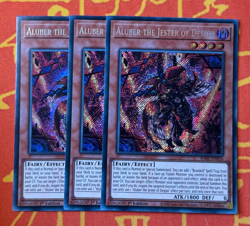 YUGIOH ALUBER THE JESTER OF DESPIA SECRET RARE NM RA02-EN016 x3 PLAYSET - Image 1