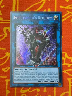YUGIOH FIENDSMITH'S REQUIEM SECRET RARE 1ST EDITION NM INFO-EN046 - Image 1