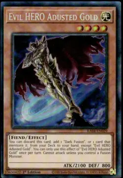 1x Evil HERO Adusted Gold (PCR) - 1st E NM Eng YuGiOh - Quarter Century Stampede - Image 1
