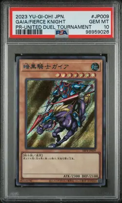 Gaia the Fiece Knight SBPR-JP009 Secret Rare Promo Japanese Yugioh PSA 10 Gem - Image 1
