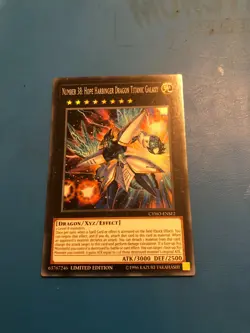 YUGIOH Super Rare Number 38: Hope Harbinger Dragon Titanic Galaxy CYHO-ENSE2 - Image 1
