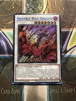 *** BRAMBLE ROSE DRAGON *** 1ST EDITION SECRET RARE DOOD-EN039 YUGIOH! - Image 1