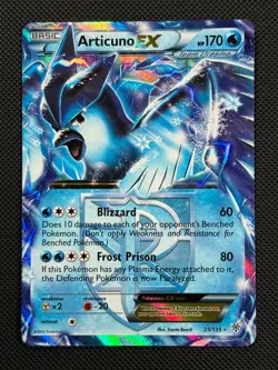 Pokemon Cards Articuno EX 25/135 Plasma Storm Holo Rare EX LP - Image 1