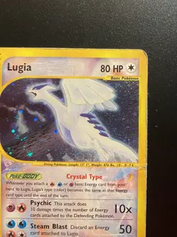 Pokemon Card-Lugia-Holo-Aquapolis-149/147-Crystal-ENG-Played SWIRL - Image 5