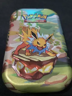*EMPTY* Pokemon Prismatic Mini Tin - Jolteon - NO COIN. NO ART CARD. NO PACKS! - Image 1