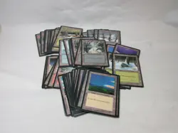 BASIC LANDS ICE AGE 80 CARD LOT MTG ISLAND FOREST MOUNTAIN PLAINS SWAMP #619 - Image 2