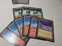 BASIC LANDS ICE AGE 80 CARD LOT MTG ISLAND FOREST MOUNTAIN PLAINS SWAMP #619 - Image 4