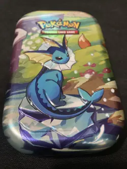 *EMPTY* Pokemon Prismatic Mini Tin -Vaporeon - NO COIN. NO ART CARD. NO PACKS #2 - Image 1