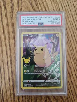 Pokemon Celebrations Pikachu Veronica Taylor Signed Card PSA Autograph Lot Of 2 - Image 5