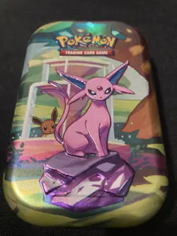 *EMPTY* Pokemon Prismatic Mini Tin - Espeon - NO COIN. NO ART CARD. NO PACKS! - Image 1