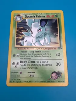 Giovanni's Nidorina Pokemon Card - Gym Challenge Set #44 Vintage Near Mint TCG - Image 3