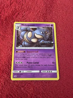 Nidoqueen - SM160 - Team Up Stamp - SM Black Star Promos - Pokemon Card Lp - Image 1
