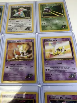 Pokemon WOTC 1st Edition Gym Challenge Sabrina Gym Leader Card Lot Of 12 LP - Image 3