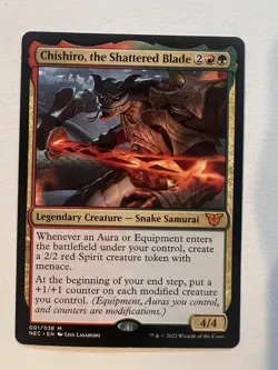 NM Chishiro, the Shattered Blade 001/038 Kamigawa Neon Dynasty Commander NEC - Image 1