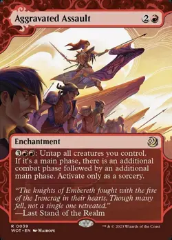 Aggravated Assault MTG Wilds of Eldraine: Enchanting Tales Regular - Image 1