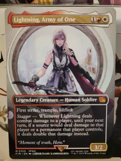 M.T.G Lightning, Army of One 0320 Borderless Final Fantasy Regular Never played - Image 1
