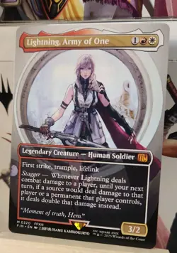 M.T.G Lightning, Army of One 0320 Borderless Final Fantasy Regular Never played - Image 2