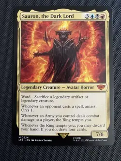 Magic Sauron, the Dark Lord #224 (NM) Lord of the Rings LTR Magic MTG Near Mint - Image 1