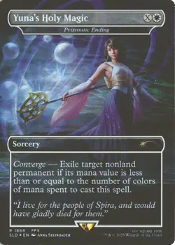 MTG Yuna's Holy Magic (1868) *Rainbow Foil* Secret Lair: Grimoire MT/NM Free Shp - Image 1