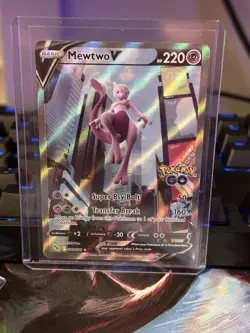 Pokemon Go Mewtwo V 72/78 Alternative Art Alt Holo English NM - Image 1