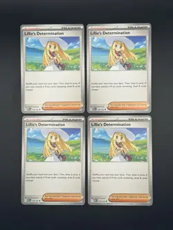 Lillie’s Determination x 4 Playset [Regular] (NM) - Pokemon Mega Evolution (ENG) - Image 1