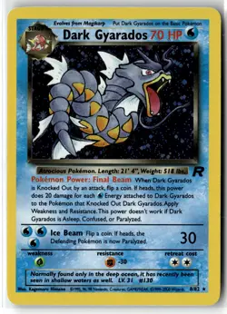 Dark Gyarados ? 8/82 Holo Rare Team Rocket 2000 Pokemon NM - Image 1