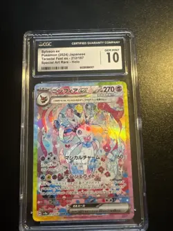 Sylveon EX SAR 212/187 SV8a Terastal Fest EX Pokemon Japanese Cgc 10 Gem Mint - Image 1