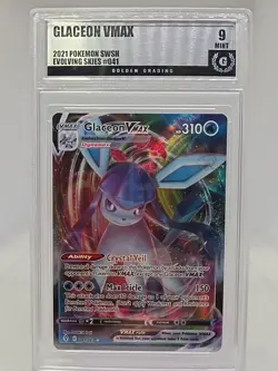 Pokemon Evolving Skies Glaceon VMAX #041/203 Golden Grading MINT 9 Free Shipping - Image 1