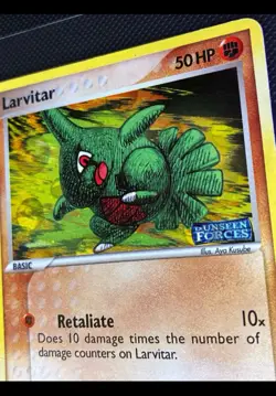 🔥 Larvitar 61/115 (Stamped Unseen Forces) Pokemon TCG Reverse Foil Holo 🔥 (LP) - Image 2